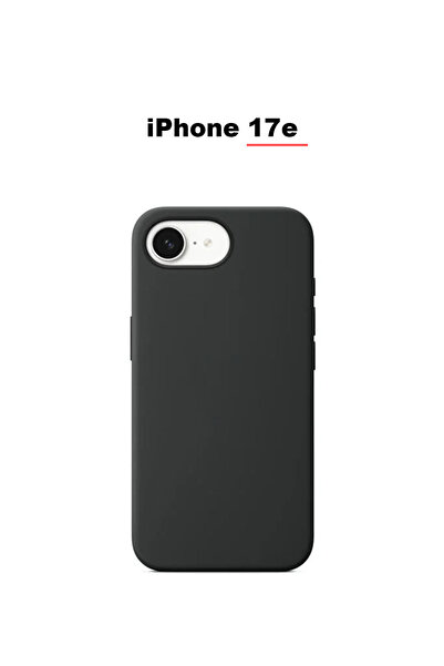 bewn iPhone 17E Uyumlu Siyah Lansman Telefon Kılıfı İçi Kadife Mat Silikon Ko...
