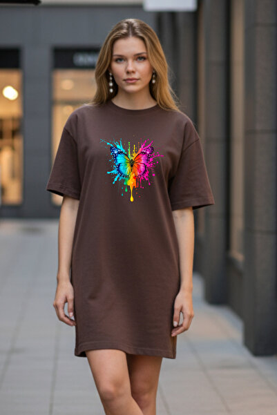 HOFFNUNG Γυναικείο νυχτικό με κοντό μανίκι και λαιμόκοψη ποδηλάτου