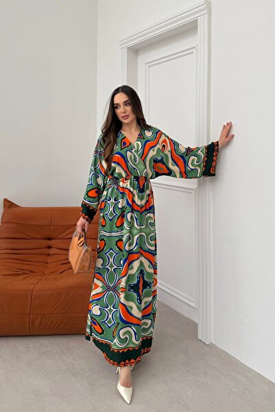 mezqa Φόρεμα - Πολύχρωμο - Ελαστική μέση