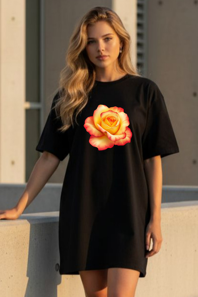 HOFFNUNG Γυναικείο νυχτικό με κοντό μανίκι και λαιμόκοψη ποδηλάτου