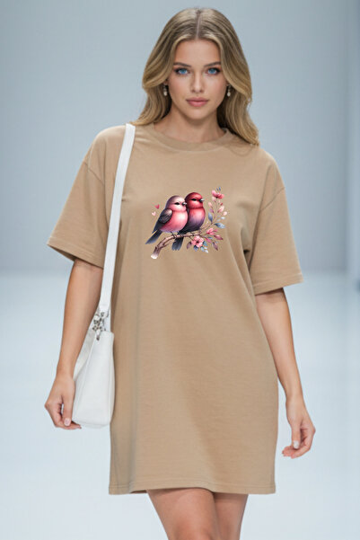 HOFFNUNG Γυναικείο νυχτικό με κοντό μανίκι και λαιμόκοψη ποδηλάτου