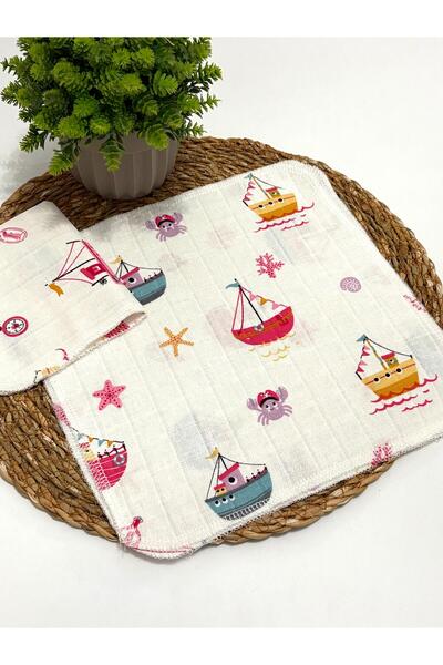 LUMİBABY BUTİK 2 Layers of Muslin Mouth Wipes (8 Pieces)