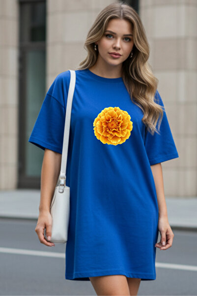 EFFRENATU Elbisee Γυναικείο Φόρεμα Άνετης Γραμμής – Κίτρινο Φλοράλ Σχέδιο