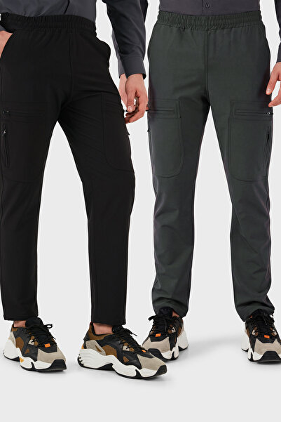 Buratti Normal Fit Cargo Pocket Elastic Waist Trekking και Courier Παντελόνι ...