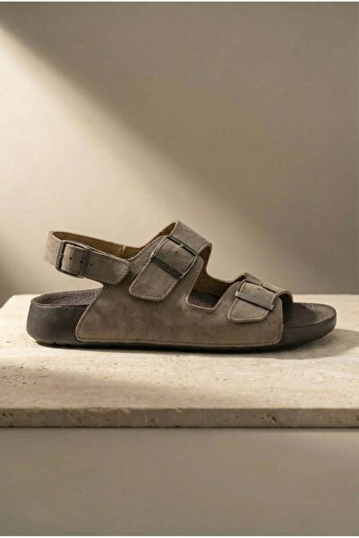 Shoebuo Sandale pentru bărbați Papuci cu cataramă dublă Talpă anatomică Confo...