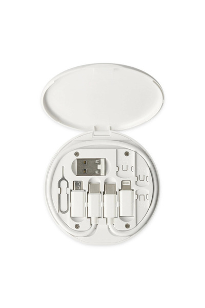 eco port Sn06 3in1 Cable and Card Organizer - White