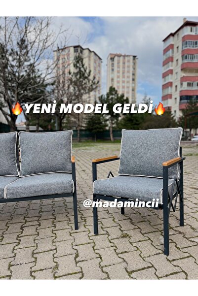 MADAMİNCİ Balkon Bahçe Mobilyası Fitilli Minder Kılıfı Sandalye Minderi