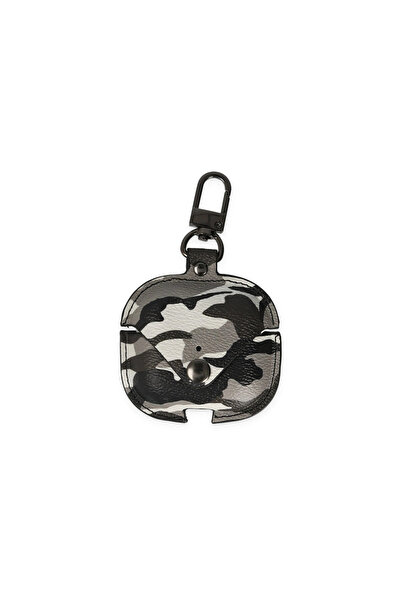 eco port Appl. AirPods Pro 2 (2Nd Generation) Bag Camouflage Leather Case - Gray