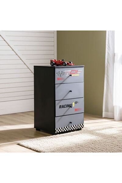 Ranger Chest of 4 Drawers - Black & Grey