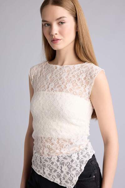 DeFacto Fitted Lace Blouse H6240Ax26Sm