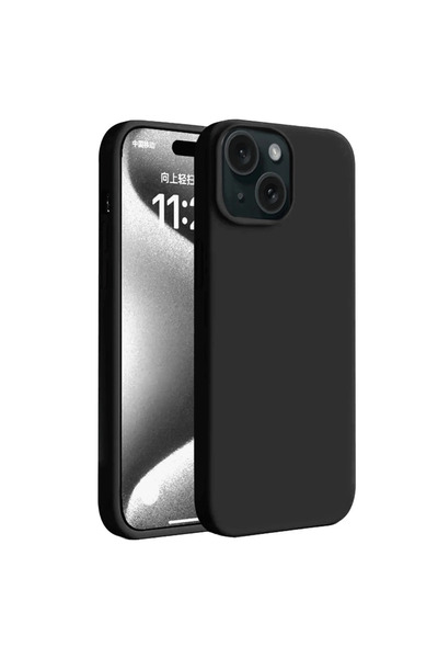 Generic Brand Apple iPhone 15 Plus Case First Silicone - Black