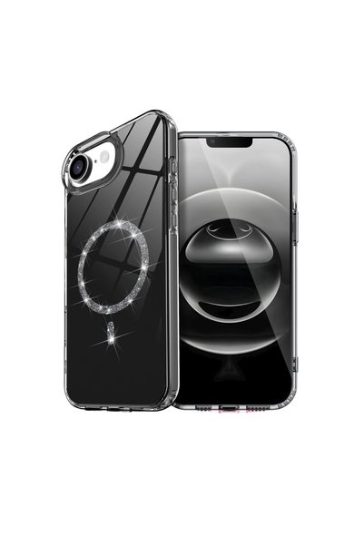 Generic Brand Apple iPhone 16E Live Diamond Magsafe Cover - Black