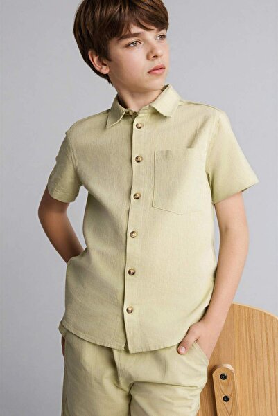 DeFacto Oversized Polo Collar Short Sleeve Shirt for Boys H3486A826Hs
