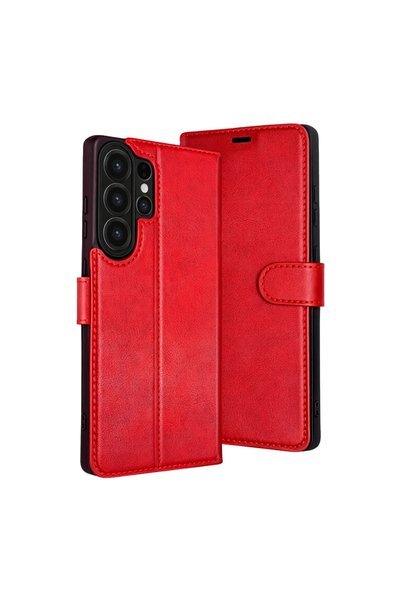 ArkhenX Samsung Galaxy S26 Ultra Trend S Plus Flip Cover Case - Red
