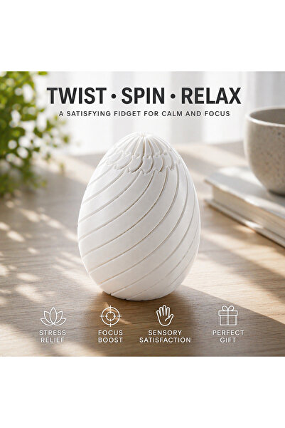 neohobi neodymium mıknatıs tedarik merkezi Beyaz Twist Spinner Stres Topu – F...