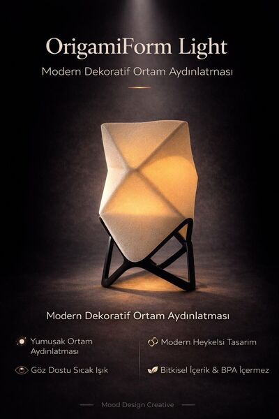 MoodDesign OrigamiForm Floor Light - Modern Dekoratif Ortam Aydınlatması (Zem...