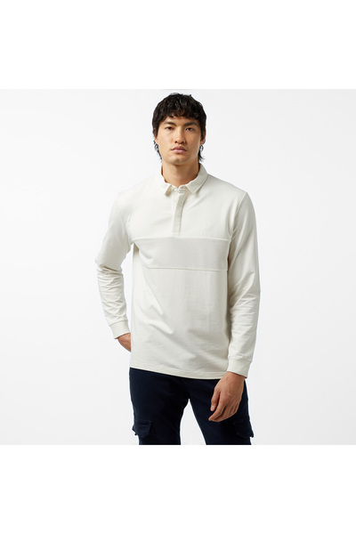 Nautica Erkek Kırık Beyaz Uzun Kollu Polo Yaka T-Shirt