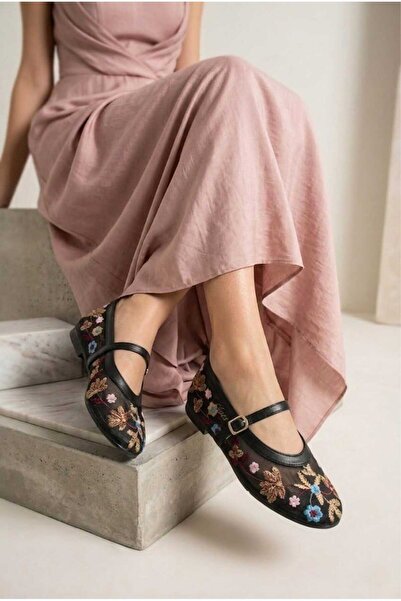 HİGHRUN Μπαλαρίνες - Μαύρο - Casual