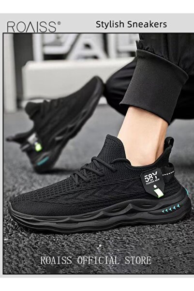 ROAISS Men's Low-Top Athletic Shoes, Comfortable, Lightweight, Shock-Absorbin...