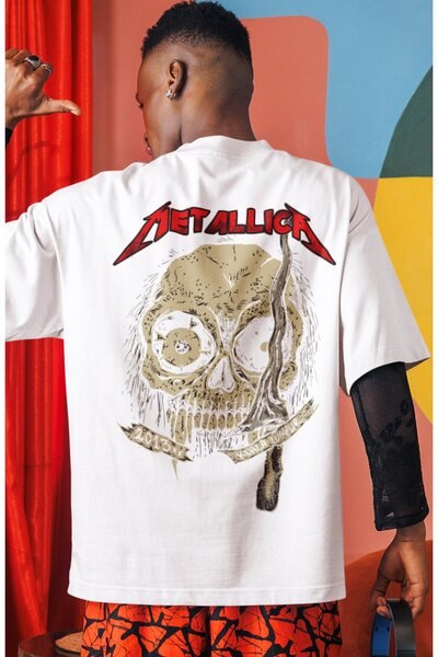 SEVBANO Μπλουζάκι Unisex Oversize με στάμπα στην πλάτη του συγκροτήματος Meta...