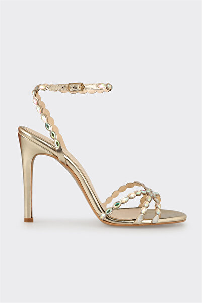 Elle Shoes Gold Kadın Yüksek Topuk Sandalet