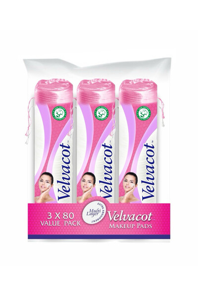 velvacot Cotton Makeup Pads-80sX3