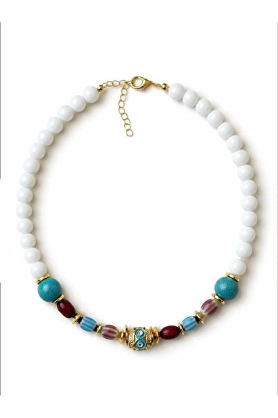 Venus Design Bead Evil Eye Necklace
