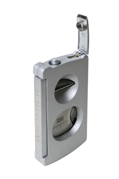 Hemingway Premium Dual Blade Cigar Cutter – Stainless Steel Guillotine Cutter with Round & V Cut