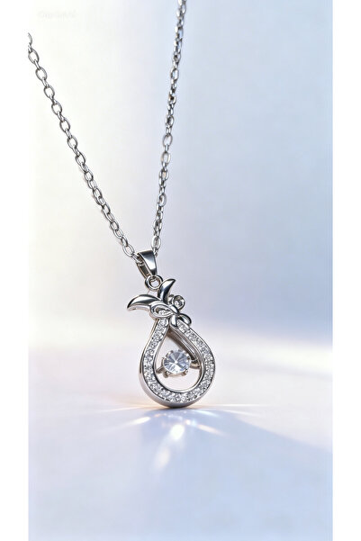 Çeşitli Erdore Jewelry Özel Tasarım Oynar Taşlı Dancing Stone Zirkon Kolye