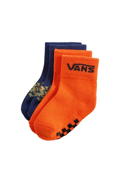 Vans Κλασικές Κάλτσες INF Crew, Πακέτο 2 τεμαχίων, Καρό, Βαθύ Ίντιγκο, 16-19