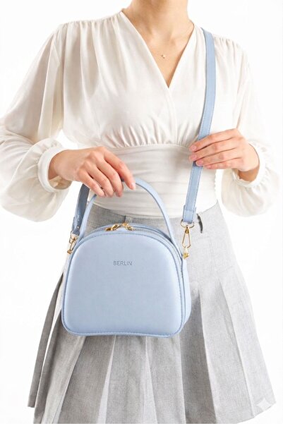 H&D COLLECTİON Γυναικεία τσάντα χειρός και ώμου Berlin Box Model με λεπτομέρε...