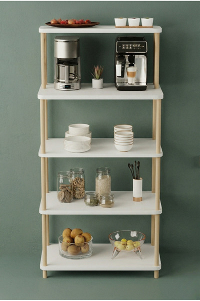 tridihome Modern Mutfak Rafı Kahve Köşesi Standı Çok Amaçlı 4 Katlı Organizer