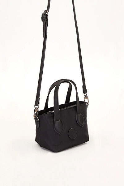 Lale Butik Levidor Satin Fabric Sports Casual Μικρή Τσάντα 930506 Μαύρη