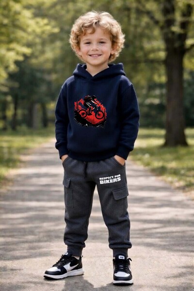 aytok tekstil Χειμερινό σετ φόρμας για κορίτσια και αγόρια 5-6 ετών, Ποδηλασί...