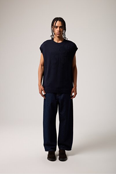 2512 Clothing Jacquard Zero Sleeve Knitwear Sweater