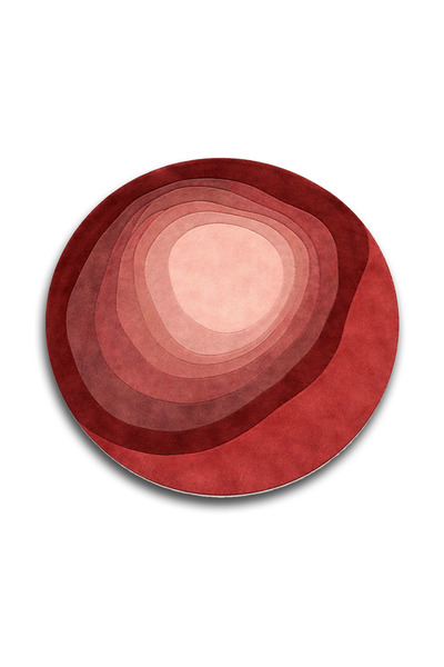 Rugs Modern Halı SDT Modern Kırmızı Geçişli Minimal Dokuma Taban Dekoratif Ha...