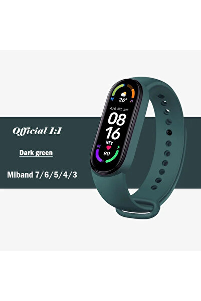 Choice12 حزام سيليكون رسمي باللون الأخضر الداكن لـ Mi Band 7 6 5، مناسب لـ Mi...