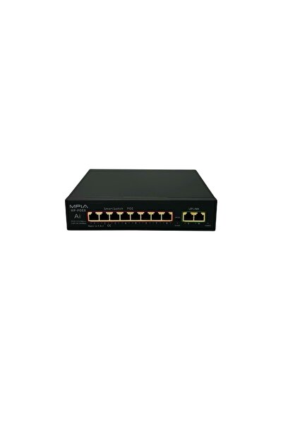 Midcom MP-POE8 120W 10/100 Mbps 8 Port Metal Kasa Poe Switch