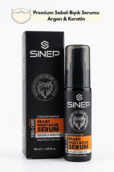 Sinep Argan & Keratin Özlü Güçlendirici Sakal ve Bıyık Serumu 50 Ml