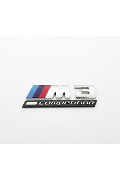 idealaksesuar حروف مطبوعة على صندوق السيارة BMW M3 Competition باللون الفضي -...