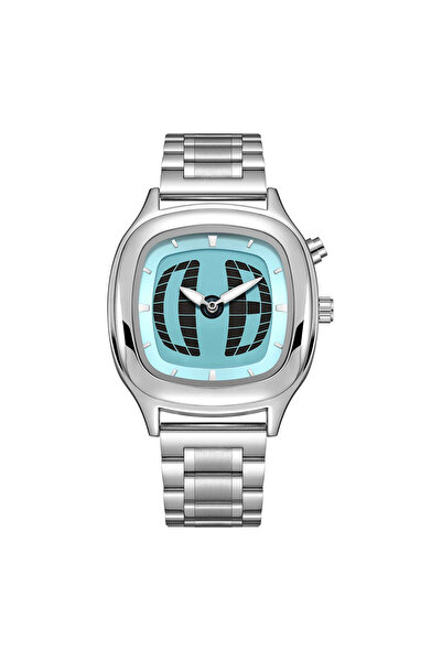 choice2 A-4 Red Quartz Watch Color Square Y2K Pointer Number Dual Display Ste...