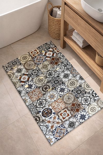 VİVİCAHOME Non-Slip Dot-Textured Bath Mat – Quick-Drying, Soft Textured, Modern Bathroom Rug