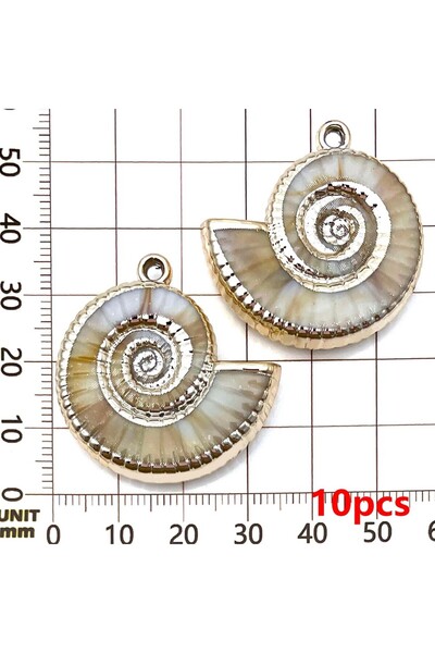 Choice11 Style 11 10/15pcs Acrylic Shell, Starfish, Conch Charms Beach Holida...