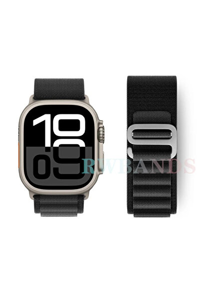 Choice28 44 45 49 S10-11-46MM Black Alpine Loop Strap for Watch Ultra 3 Band ...