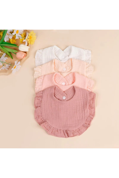 Choice3 4 PCS TDHD Baby gauze bibs, sets of 2, 3, or 4, Made of soft cotton,s...