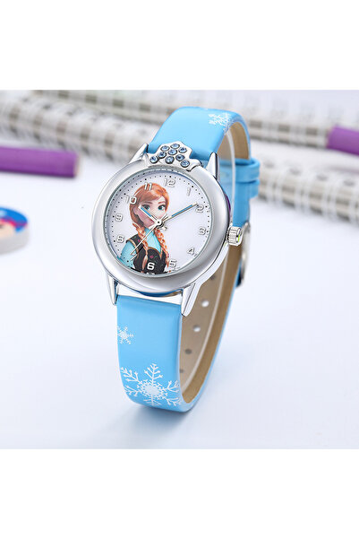 Choice1 PD-BX-SkuBlue New Elsa Girls Watch for Kids Princess Leather Strap Cu...