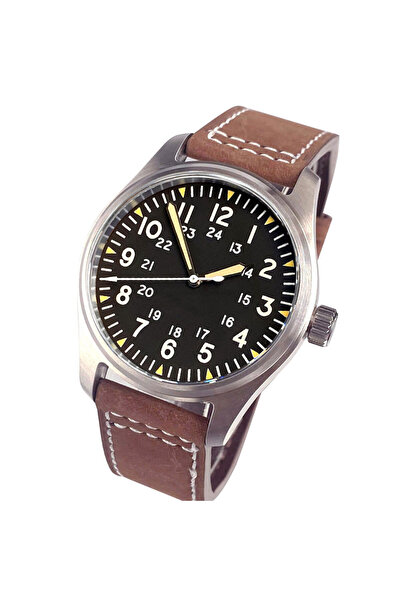 Choice6 glass(visible) back black-3 No Logo 39mm Pilot Aviator Diving Watches...
