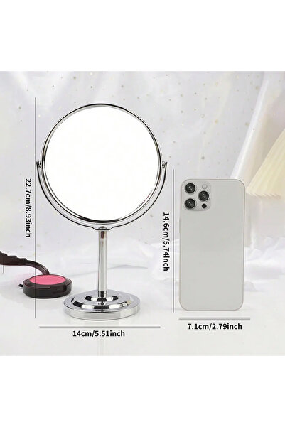 Choice3 5in-Silvery 3/4/5 Inch Double-Sided Makeup Mirror – 2X Magnification,...