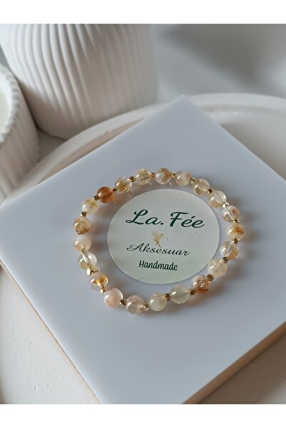 La fee aksesuar سوار من حجر السترين الطبيعي