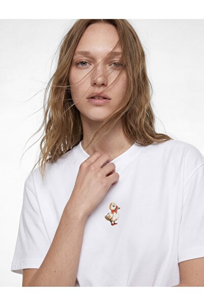 Koton Γυναικείο T-shirt 6SAL10072IK ECRU